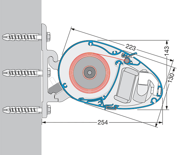 DESIGN - Kassettenmarkise mit großem Neigungswinkel