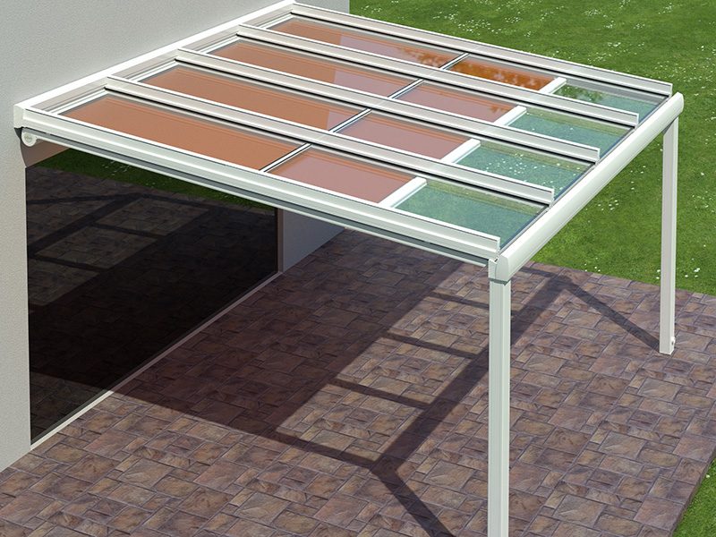 Unterglasdachmarkise von oben Unterglasdachmarkise von oben